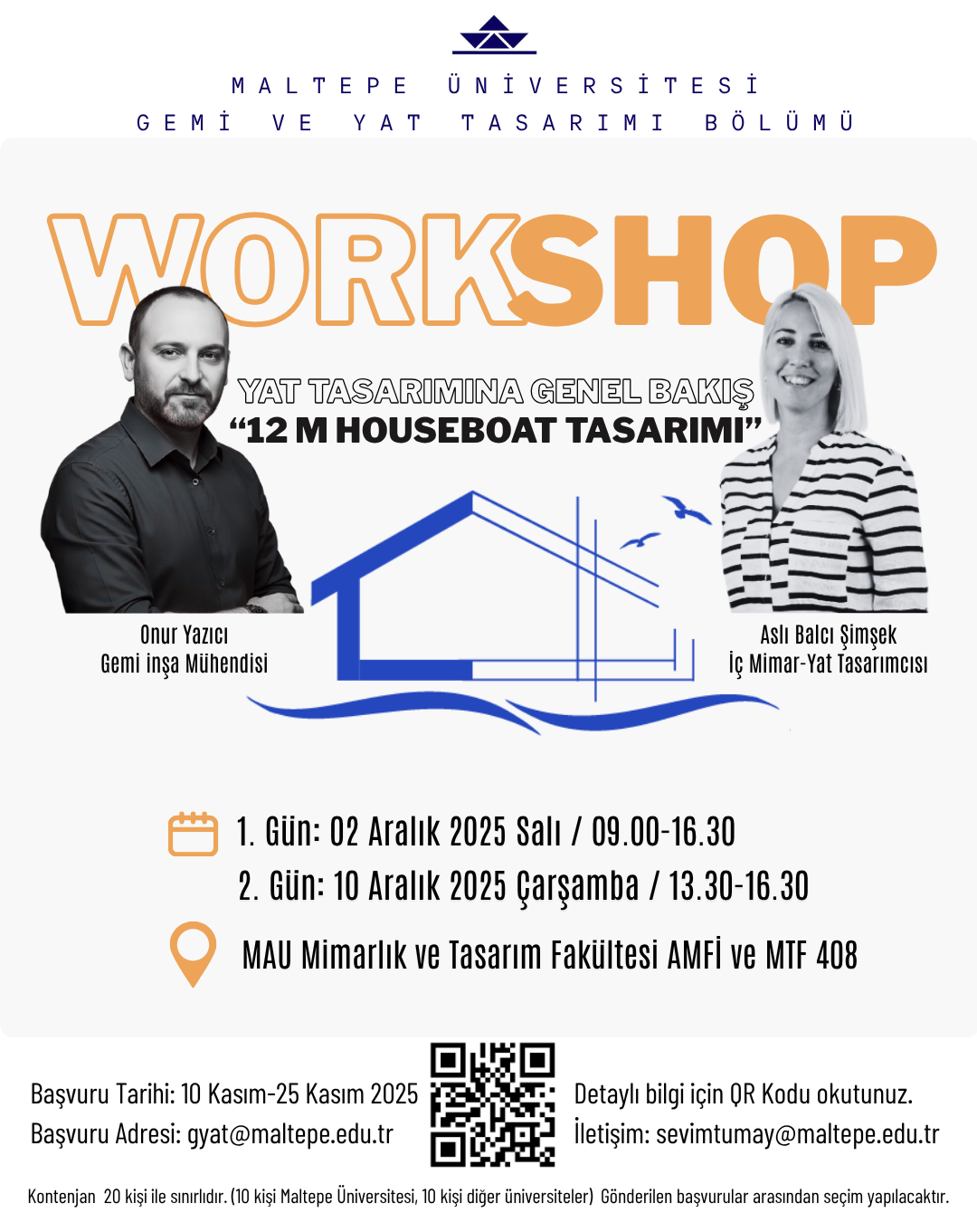 Workshop: “Yat Tasarımına Genel Bakış: 12 m Houseboat Tasarımı”